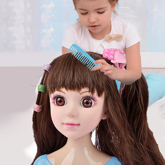 Girls Practice Doll Head And Accessories - My Store