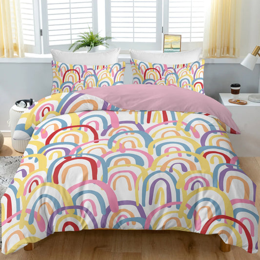 3pc Rainbows Printed Bedding Set - My Store