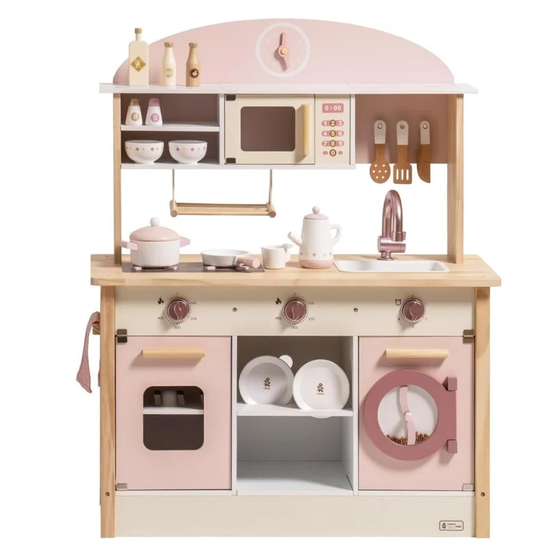 Modern Wooden Play Kitchen with Realistic Accessories - My Store