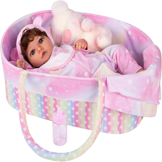 8 Piece Reborn Baby Doll Clothes Set W/Cradle - My Store