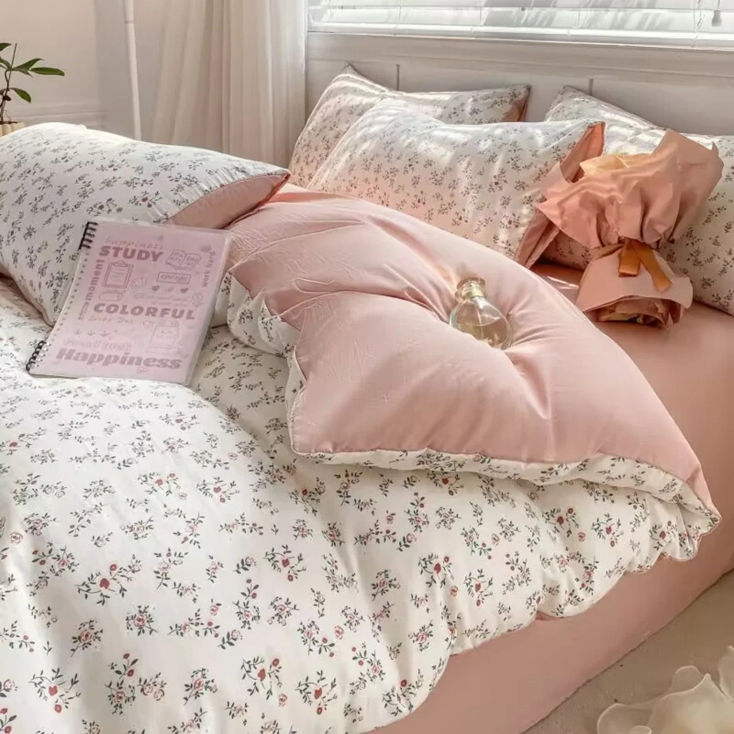 Soft and Beautiful Small Floral Princess Style Bed Linen Set - My Store