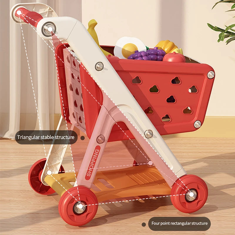 Mini Grocery Cart With Groceries - My Store