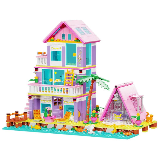 Girl's Lego Style Beach House - My Store