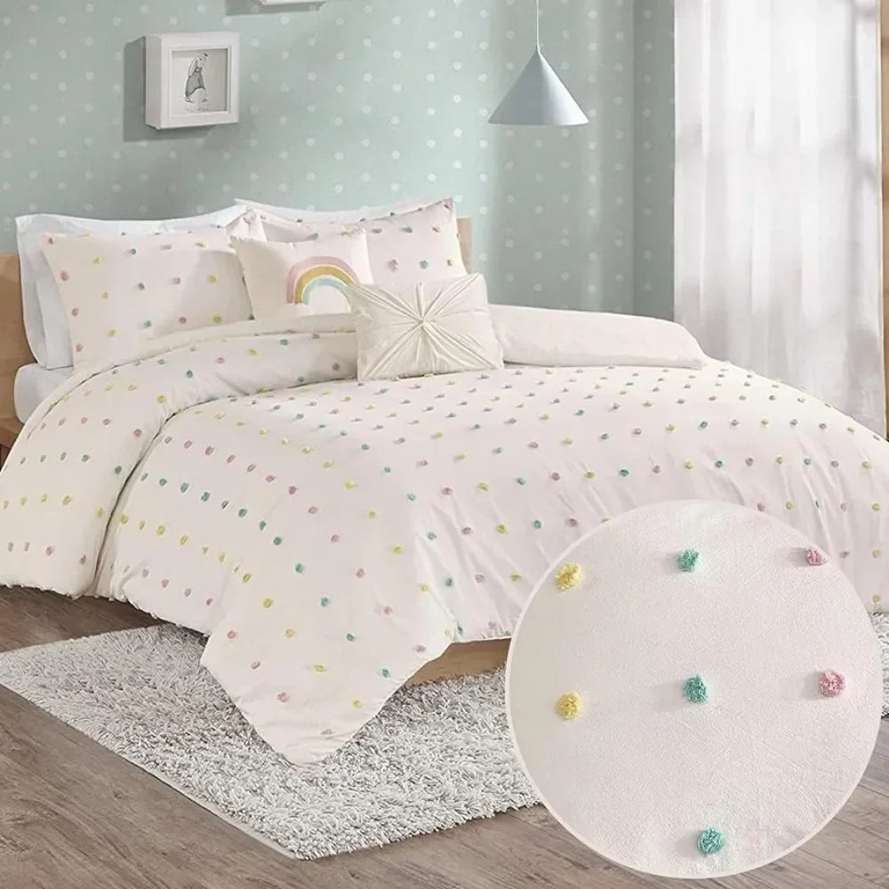 Cotton Jacquard Weave Colorful Comforter Set - My Store