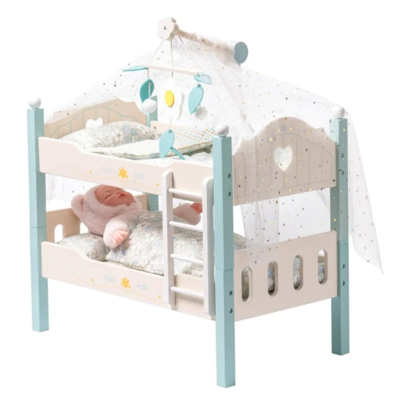 Natural Wood Baby Doll Stackable Bunk Bed - My Store