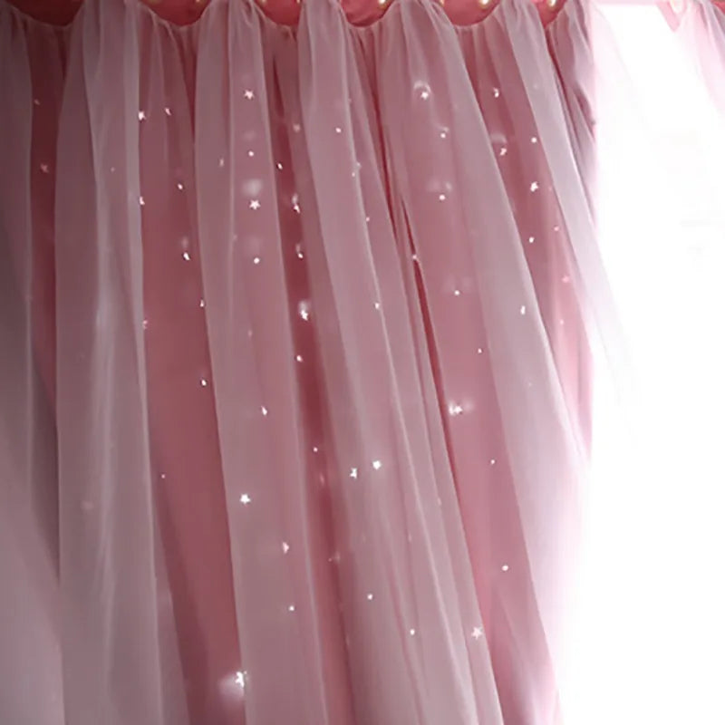 Lace Pink Princess Curtains - My Store