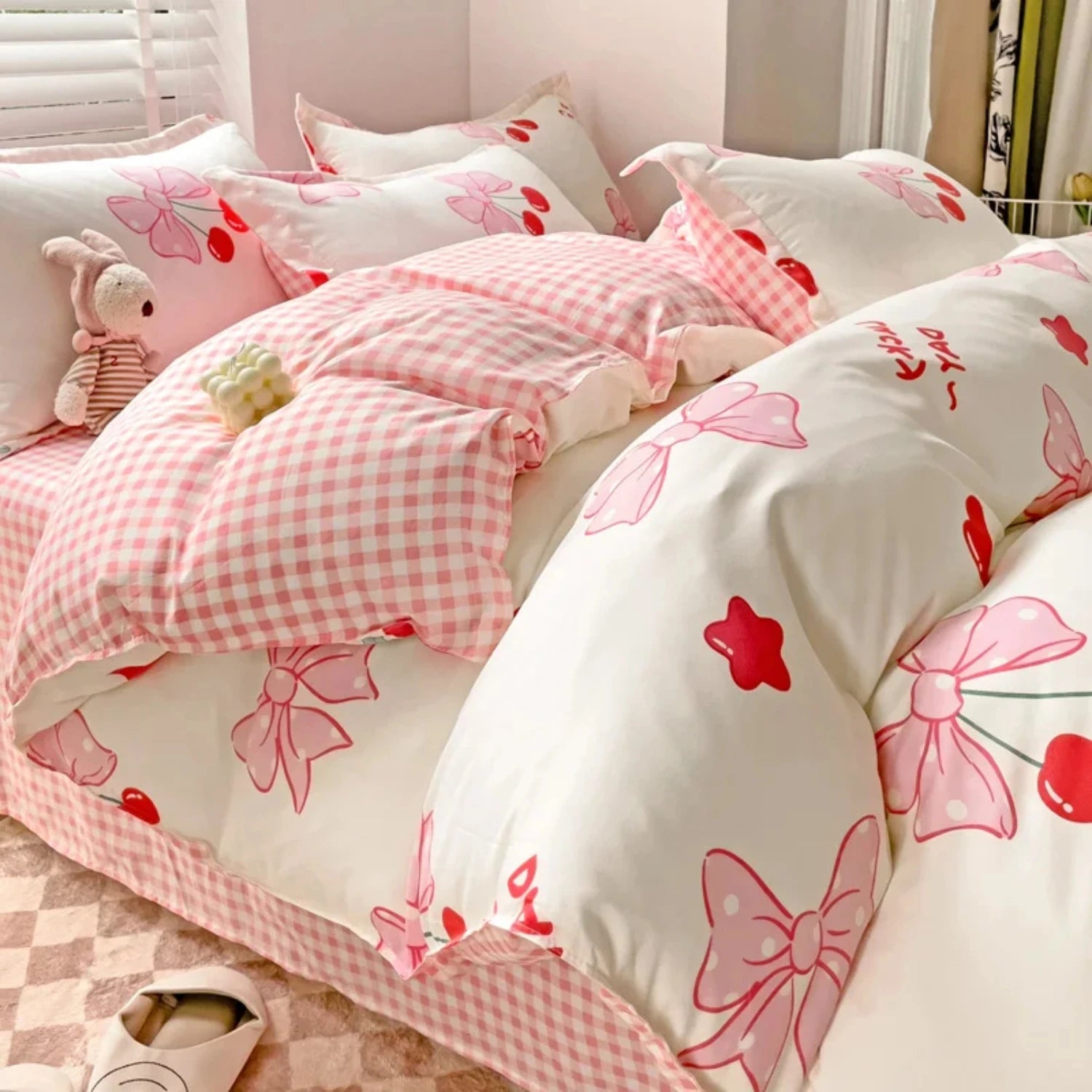 Pink Bow Princess Style Bedding Set - My Store