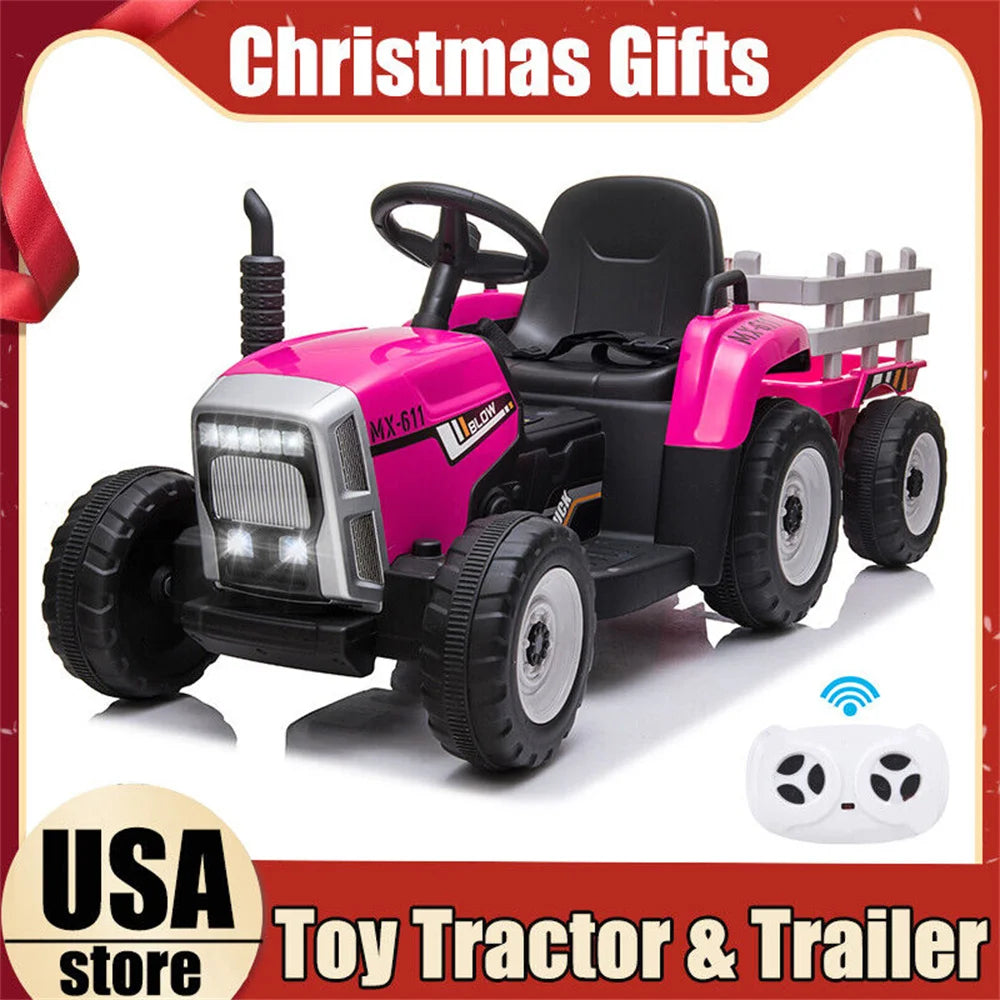 12V Kids Electric Battery-Powered Tractor Toy w/ Remote - My Store