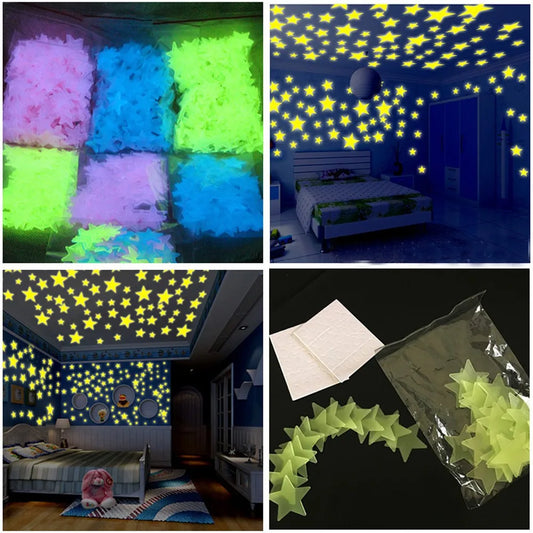 20pc Kids Bedroom Luminous Glow Stars - My Store